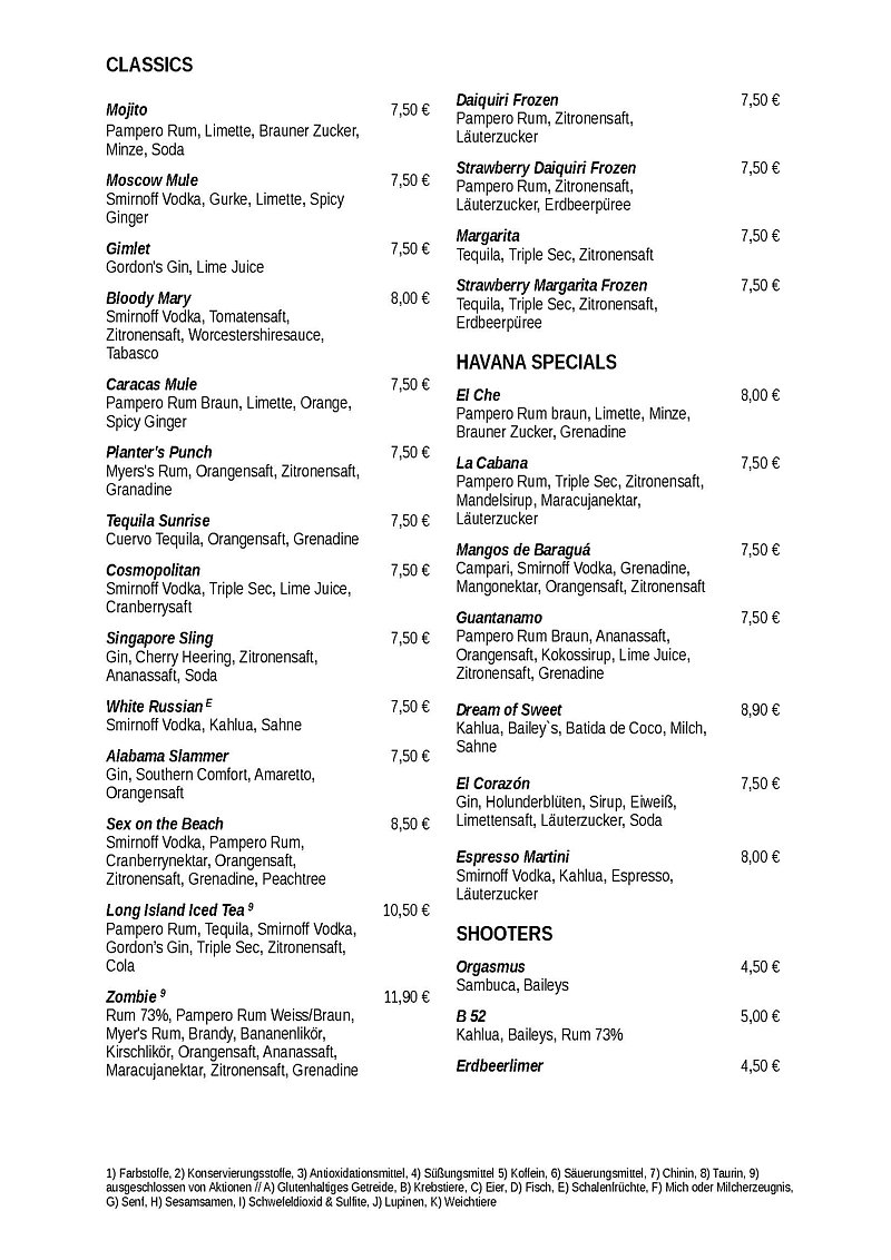 Cocktails & Dessert